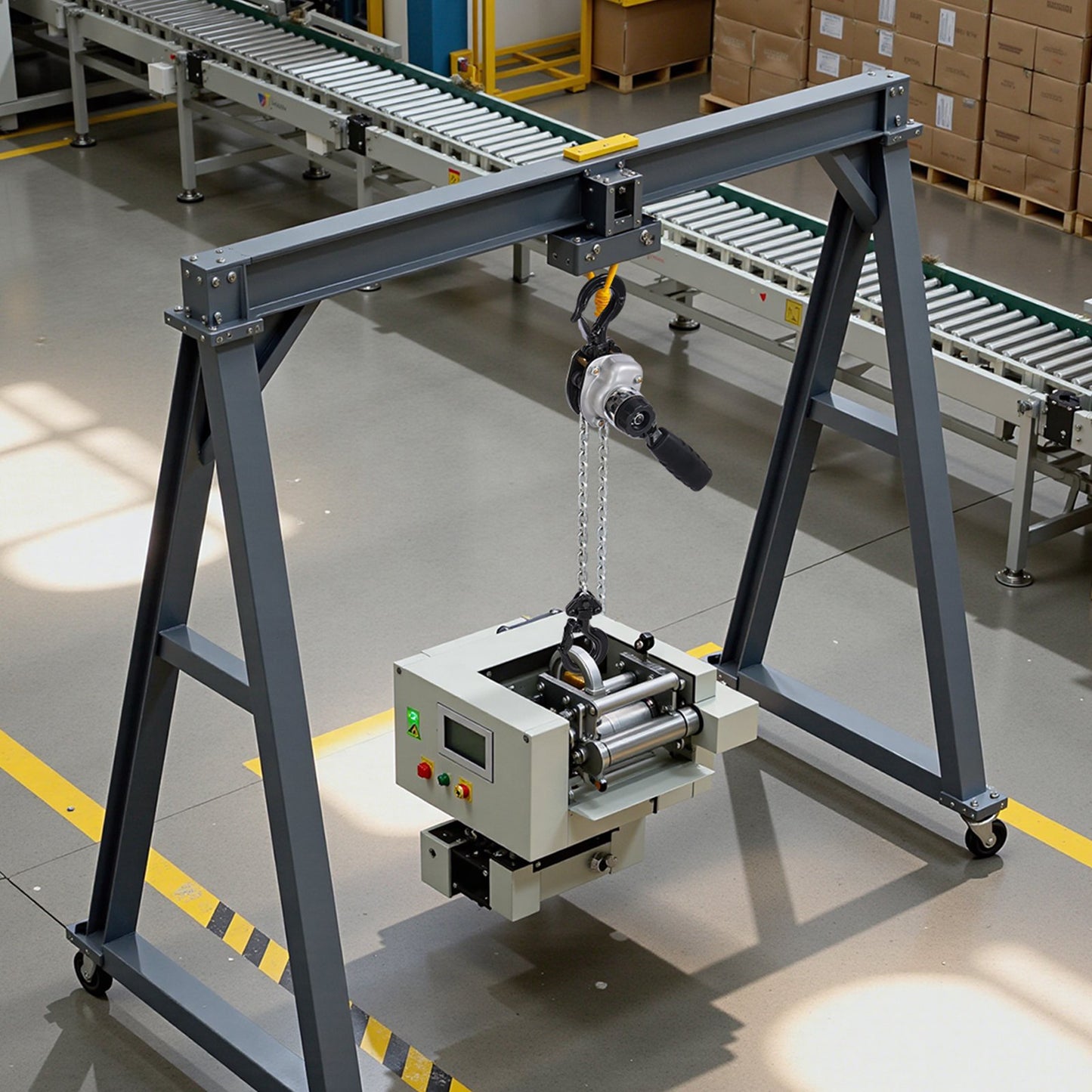 Manual Lever Chain Hoist, 1/4T 250KG Capacity Heavy Duty Come Along, 1.5M Lift G80 Alloy Steel Chain With Dual Pawl Mechanical Brake, 360° Rotating Hooks, for Warehouse Construction Garage