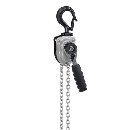 Manual Lever Chain Hoist, 1/4T 250KG Capacity Heavy Duty Come Along, 3M Lift G80 Alloy Steel Chain With Dual Pawl Mechanical Brake, 360° Rotating Hooks, for Warehouse Construction Garage