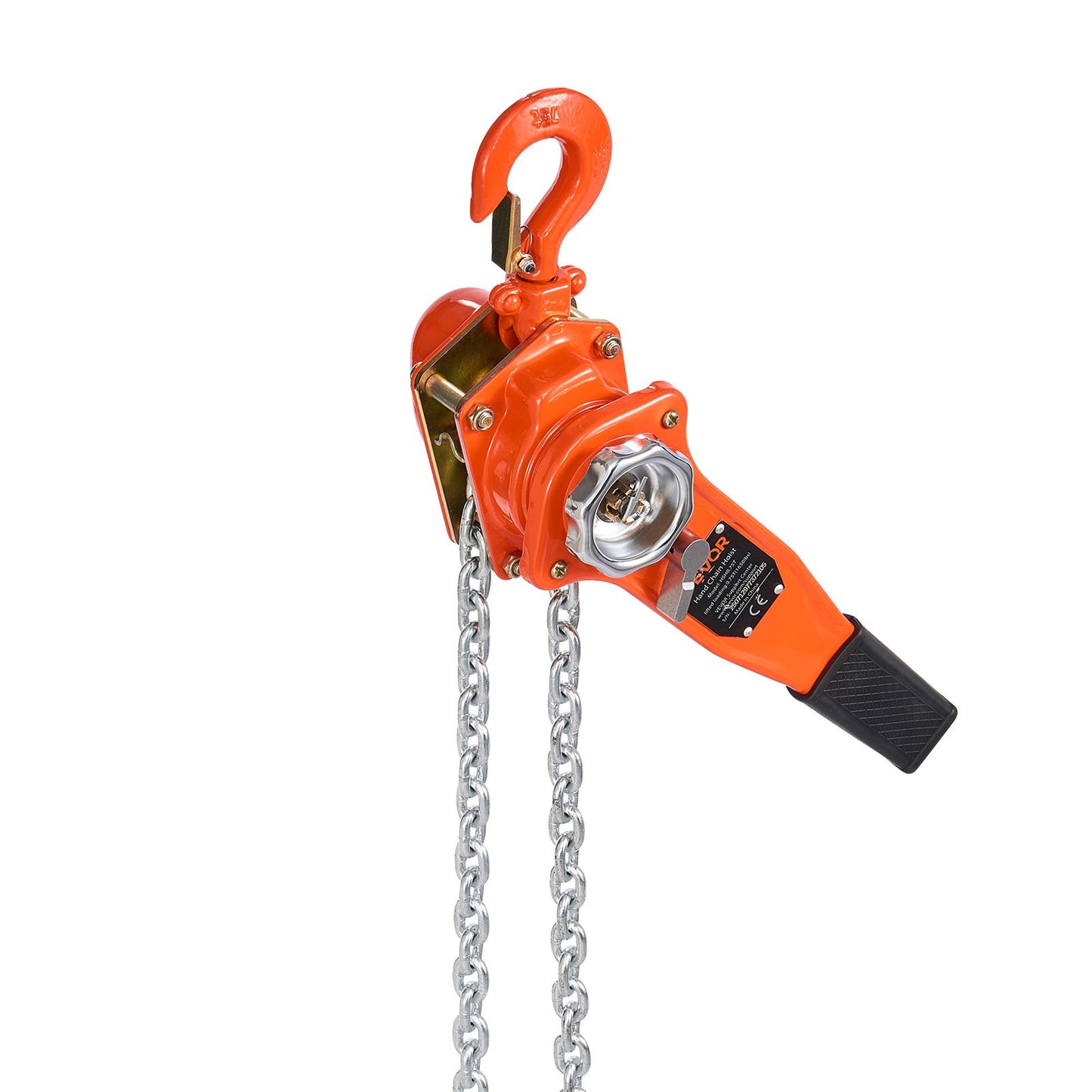Manual Lever Chain Hoist, 3/4T 750KG Capacity Heavy Duty Come Along, 6M Lift G80 Alloy Steel Chain With Dual Pawl Mechanical Brake, 360° Rotating Hooks, for Warehouse Construction Garage