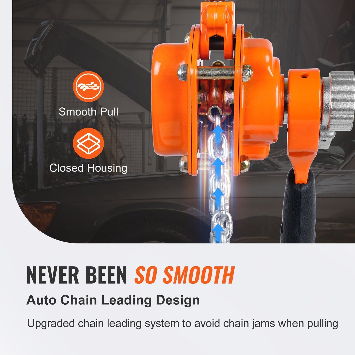 Manual Lever Chain Hoist, 0.5 Ton Capacity, 2.8m Lift, 360° Rotating Hook