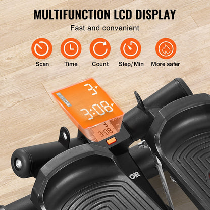 Compact Mini Stepper with Resistance Bands for Home Fitness - 150kg Capacity