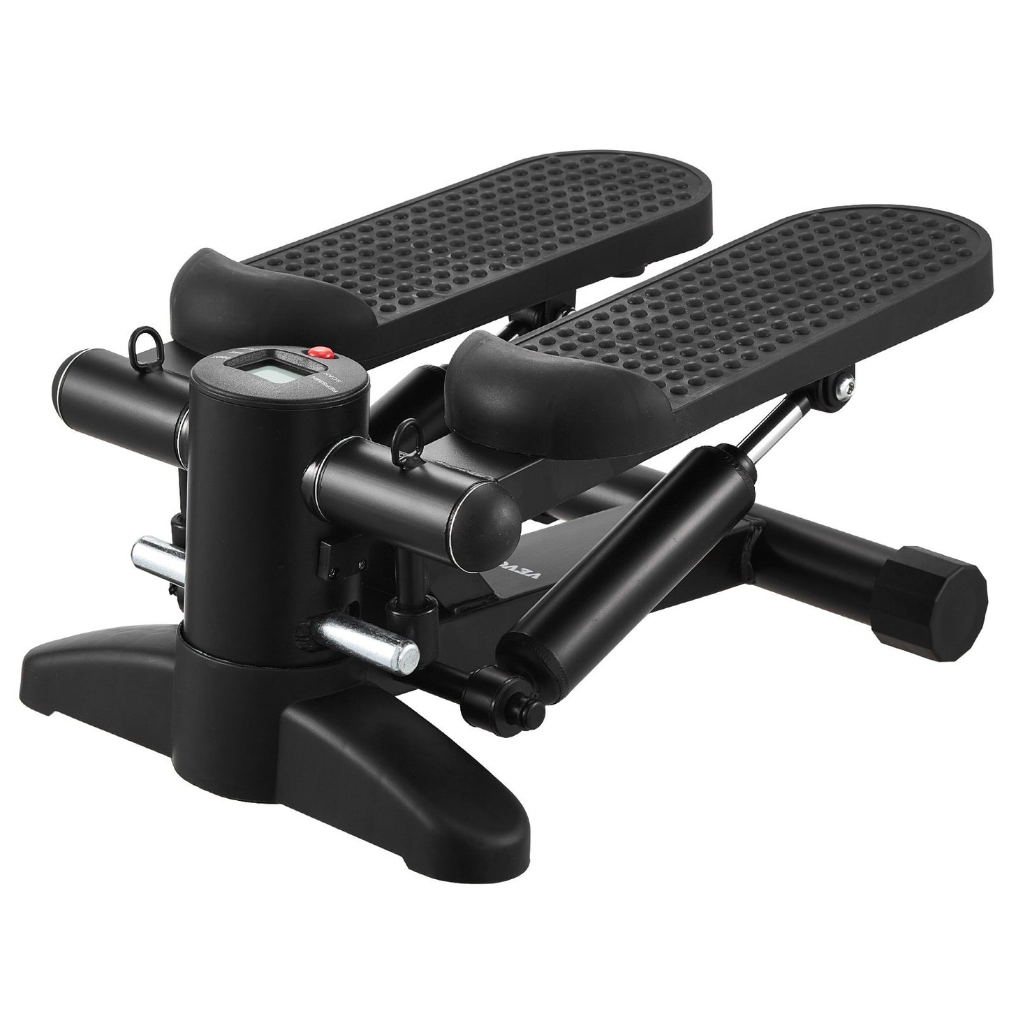 Stair Stepper, Mini Stepper for Exercise at Home, Hydraulic Fitness Stepper with Resistance Bands, Full Body Workout Cardio Equipment, Stair Climber with LCD Monitor, 330LBS Load Capacity
