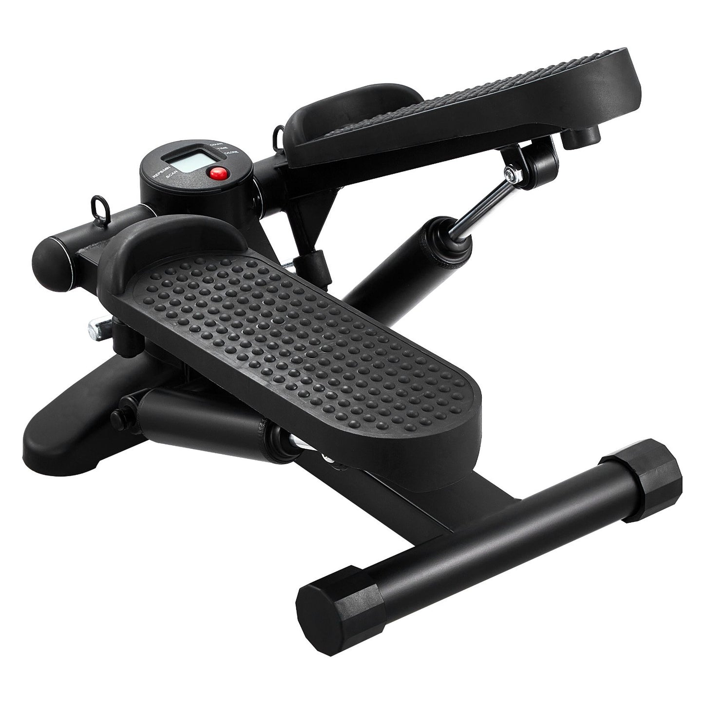 Stair Stepper, Mini Stepper for Exercise at Home, Hydraulic Fitness Stepper with Resistance Bands, Full Body Workout Cardio Equipment, Stair Climber with LCD Monitor, 330LBS Load Capacity