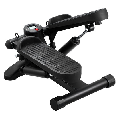 Stair Stepper, Mini Stepper for Exercise at Home, Hydraulic Fitness Stepper with Resistance Bands, Full Body Workout Cardio Equipment, Stair Climber with LCD Monitor, 330LBS Load Capacity