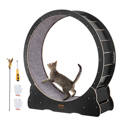 VEVOR Cat Exercise Wheel, Large Cat Treadmill Wheel for Indoor Cats, 43.3 inch Cat