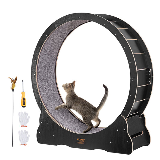 VEVOR Cat Exercise Wheel, Large Cat Treadmill Wheel for Indoor Cats, 43.3 inch Cat