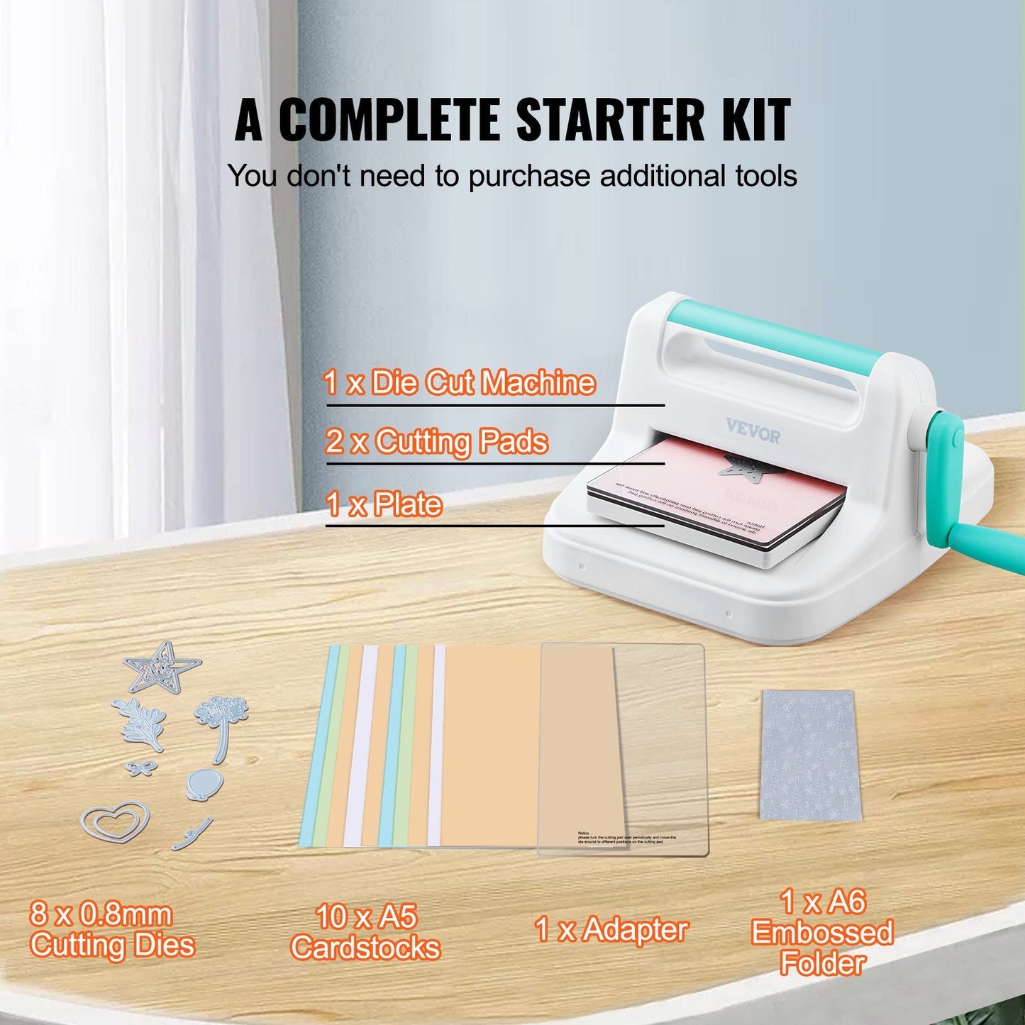 Manual Die Cutting & Embossing Machine, 0.15 m Opening for Crafts & Scrapbooking