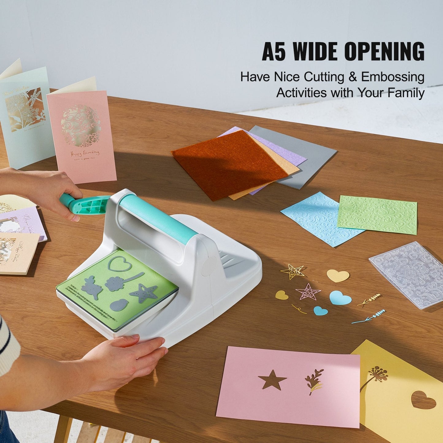 Manual Die Cutting & Embossing Machine, 0.15 m Opening for Crafts & Scrapbooking
