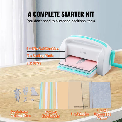 Manual Die Cutting & Embossing Machine, 0.23m Opening for Crafts & Scrapbooking