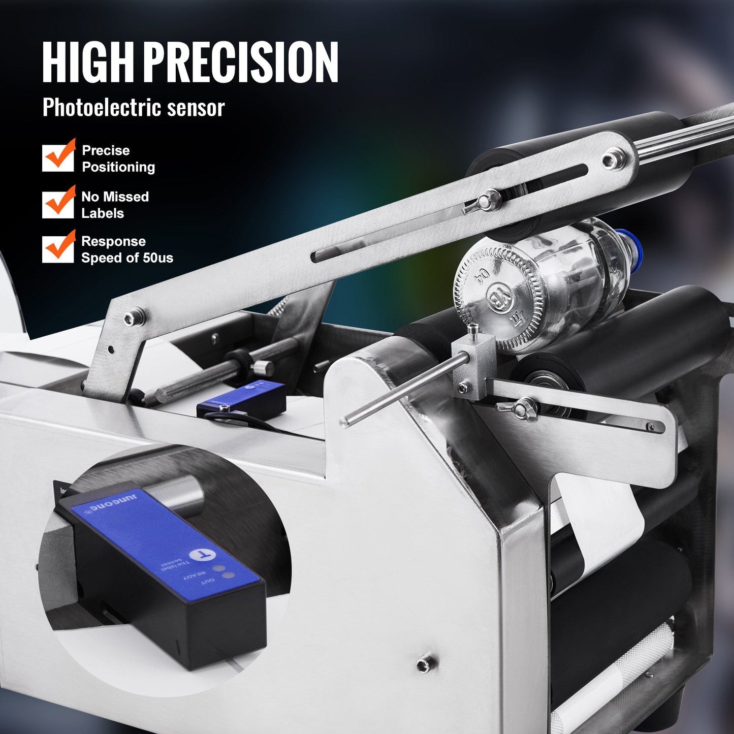 Semi-Automatic Round Bottle Labeling Machine, Adjustable, 17.75 kg, 0.875 m