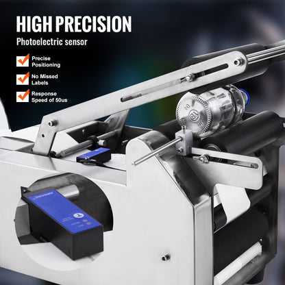 Semi-Automatic Round Bottle Labeling Machine, Adjustable, 17.75 kg, 0.875 m