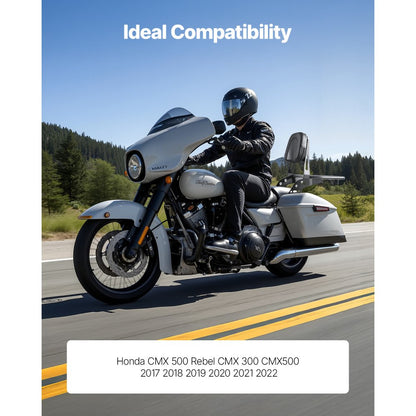 VEVOR Motorcycle Backrest Sissy Bar with Luggage Rack for Honda Rebel 2017-2022