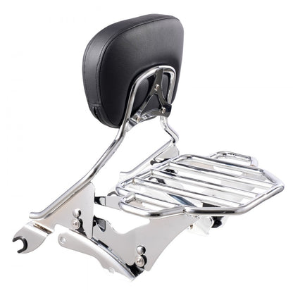 VEVOR Motorcycle Backrest Sissy Bar with Luggage Rack Harley-Davidson Touring