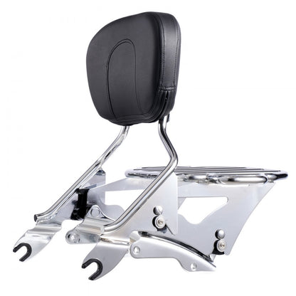 VEVOR Motorcycle Backrest Sissy Bar with Luggage Rack Harley-Davidson Touring