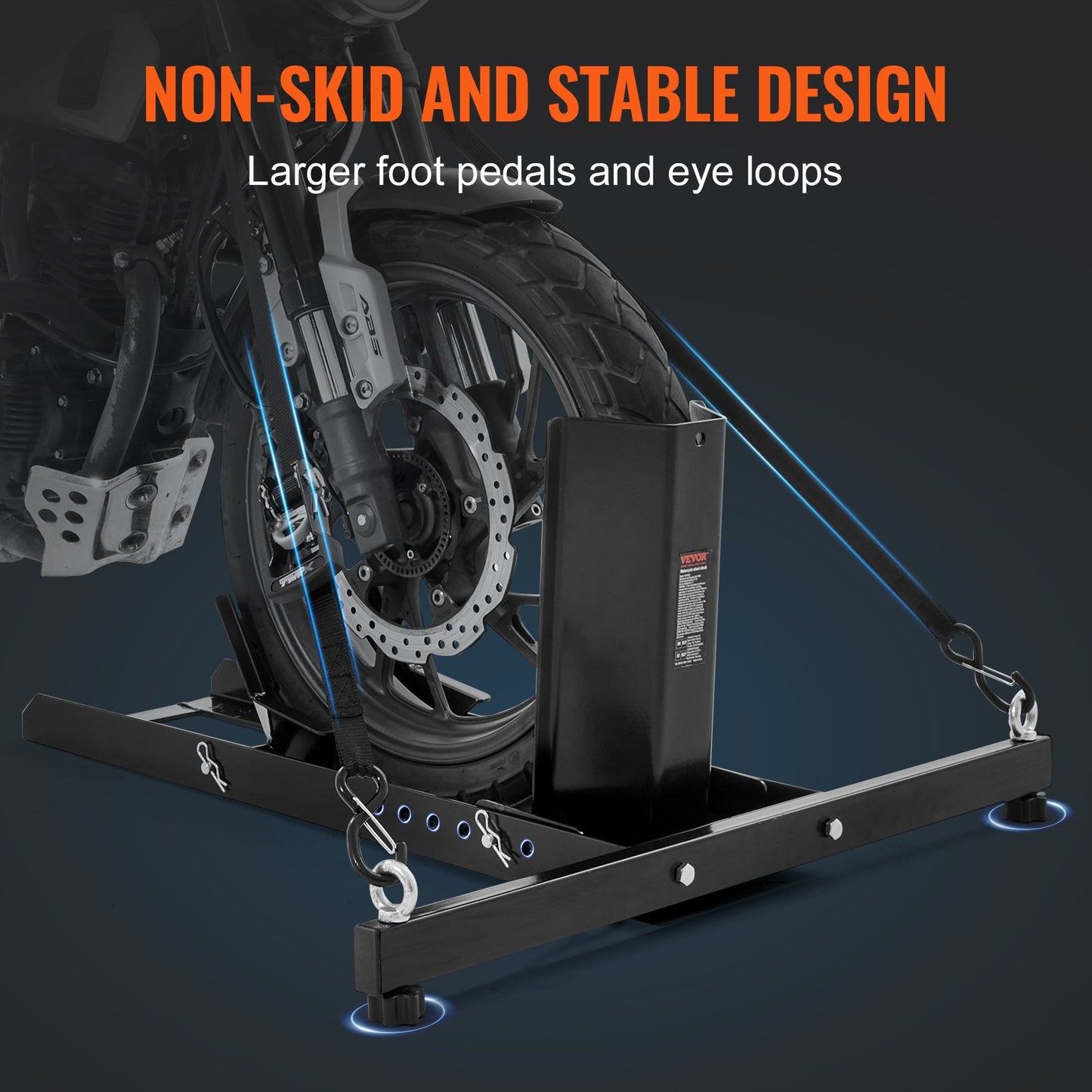 VEVOR Motorcycle Wheel Chock Upright, 816.5 kg Capacity, Heavy-duty Steel Motorcycle