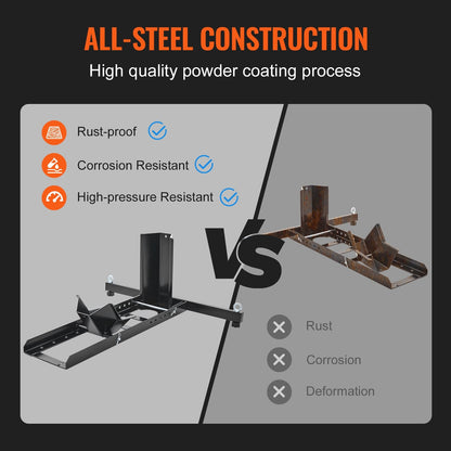 Heavy-Duty Steel Motorcycle Wheel Chock, 816.5 kg Capacity, Adjustable Stand