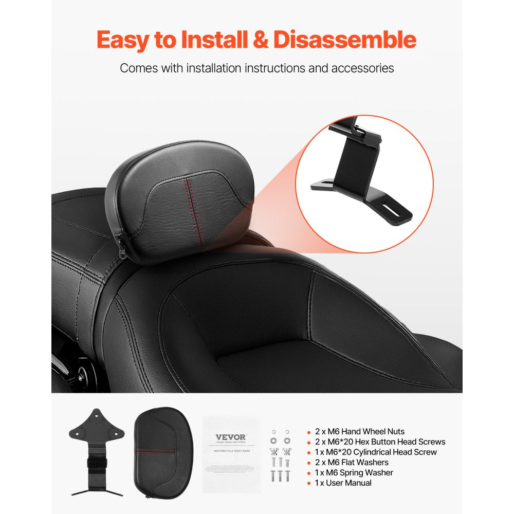 Motorcycle Backrest Sissy Bar for Harley-Davidson Touring 310mm