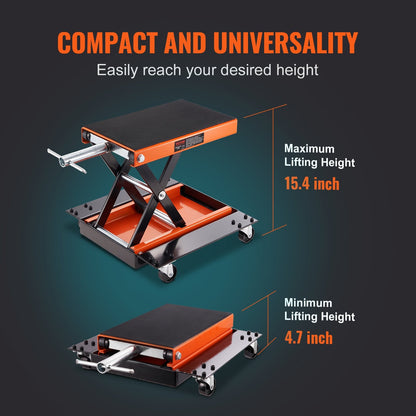 Motorcycle & ATV Scissor Jack Lift with 0.5 Ton Capacity and 0.37 Meter Platform