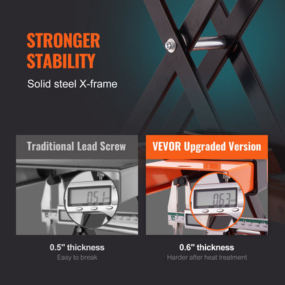 VEVOR Motorcycle Lift Scissor Jack Stand 1100 Lb with Saddle ATV Lift Dirt Bike