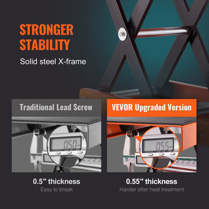 Heavy-Duty Motorcycle Scissor Lift Jack with Wide Platform, 500 kg Capacity