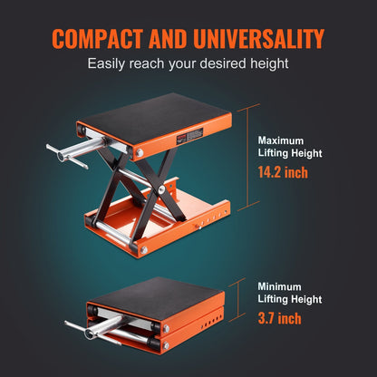 Heavy-Duty Motorcycle Scissor Lift Jack with Wide Platform, 500 kg Capacity