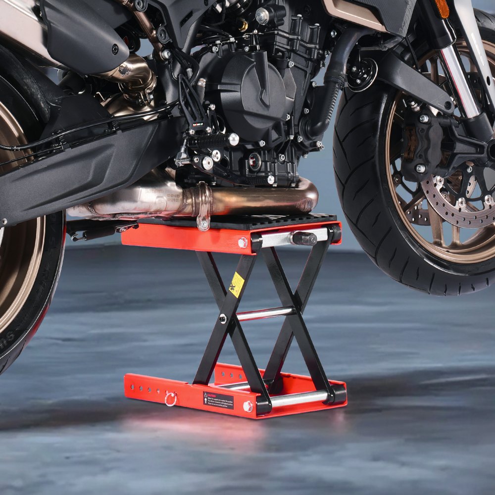 VEVOR Motorcycle Scissor Lift Jack 1200lbs Wide Deck Motorcycle Lift Stand Crank