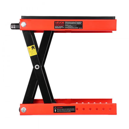 VEVOR Motorcycle Scissor Lift Jack 1200lbs Wide Deck Motorcycle Lift Stand Crank