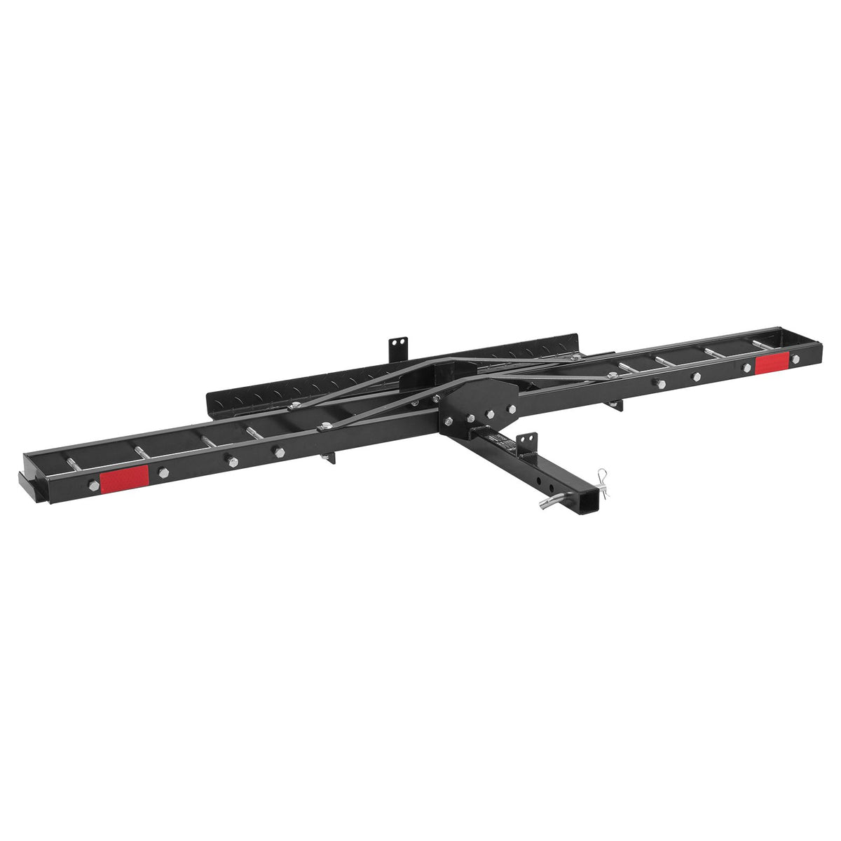 Motorcycle Carrier, 600 LBS Steel Motorcycle Carrier Hitch Mount with Loading Ramp, Scooter Dirt Bike Trailer Hauler with Ratchet Straps and Stabilizer, for Car, Truck with 2" Hitch Receiver