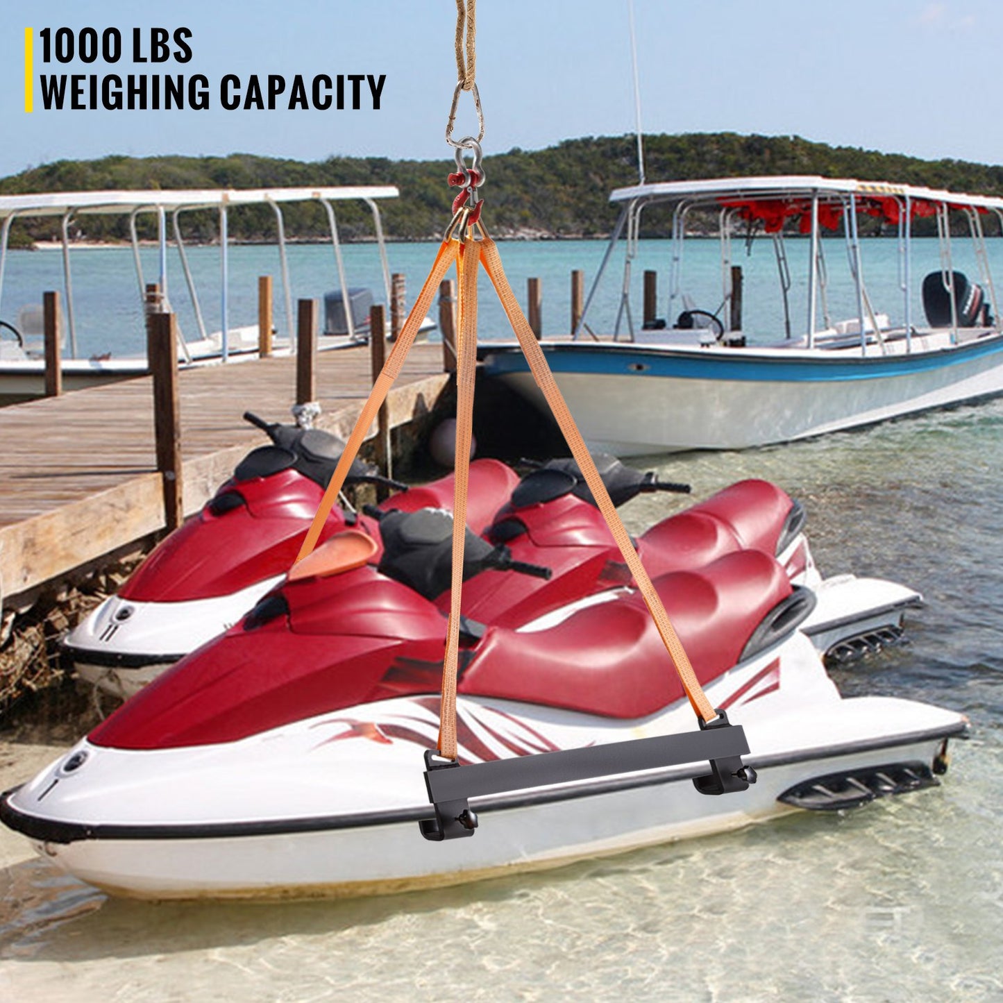 VEVOR Watercraft Lift Sling 1000lbs Capacity Jet Ski Lift Sling, 39'' Watercraft