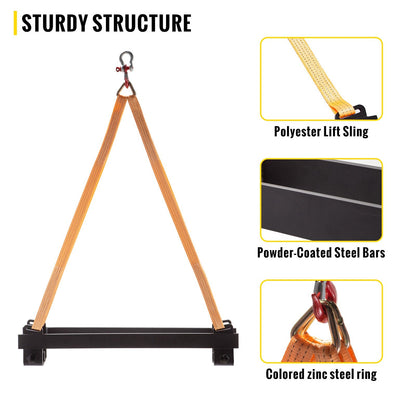 Heavy-Duty Jet Ski Lift Sling with 454 kg Capacity and Steel Brackets