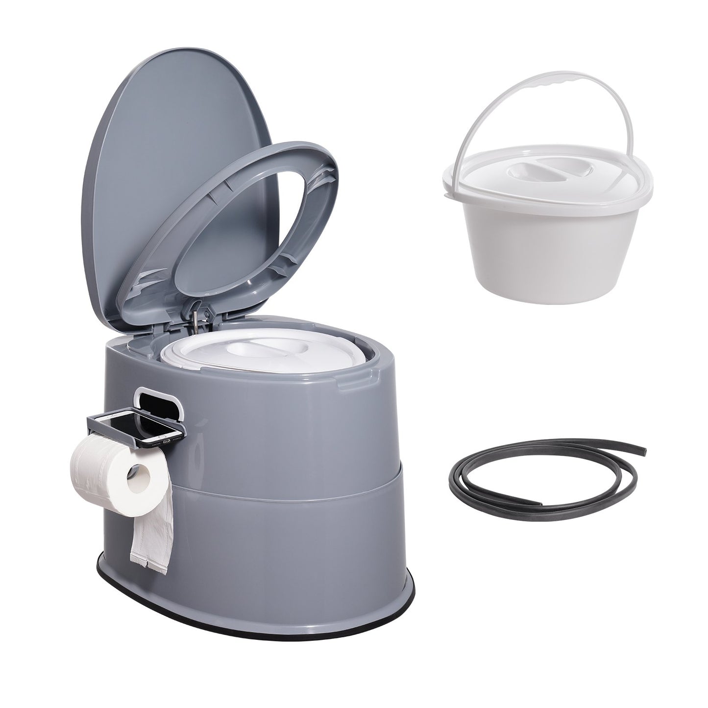 VEVOR Portable Toilet for Camping, Porta Potty with 5L Detachable Inner Bucket &