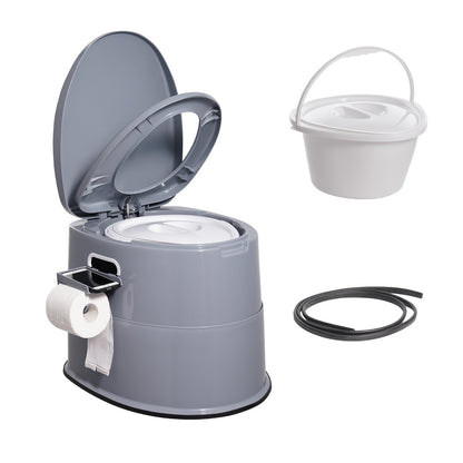 VEVOR Portable Toilet for Camping, Porta Potty with 5L Detachable Inner Bucket &