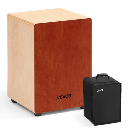 Cajon Box Drum Birch Wood Percussion Instrument Guitar Strings Travel Bag
