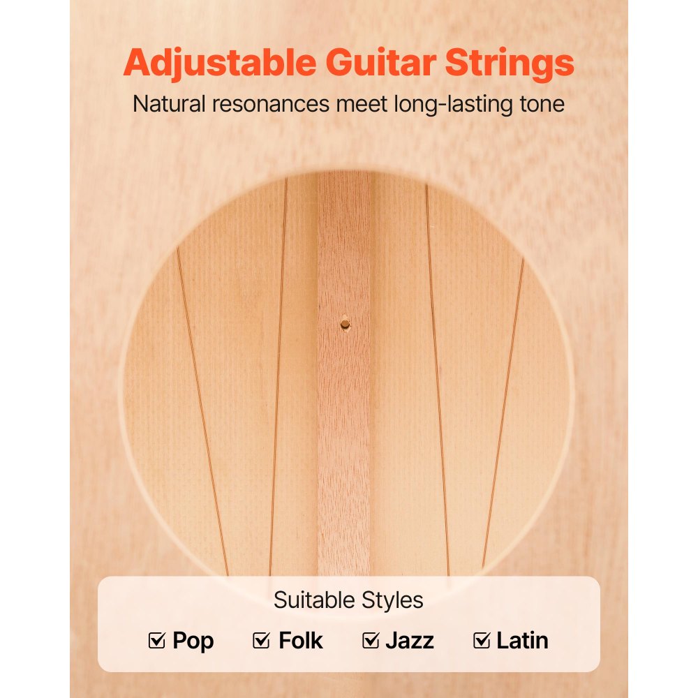 Cajon Box Drum Wooden Percussion Instrument with Guitar Strings Birch Wood