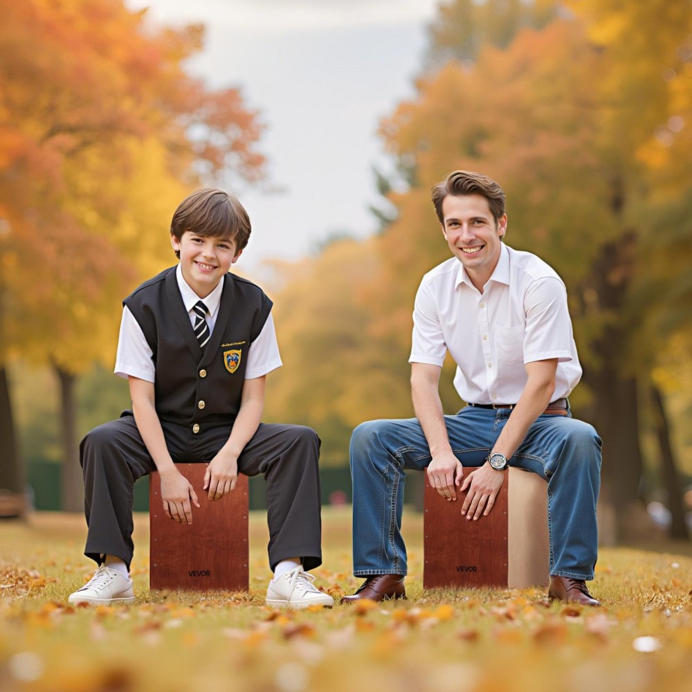 Cajon Box Drum Birch Wood Compact Percussion Instrument with Snare Wires