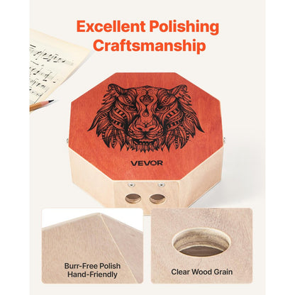Unique Cajon Box Drum Birch Wood Percussion Instrument with Guitar Strings