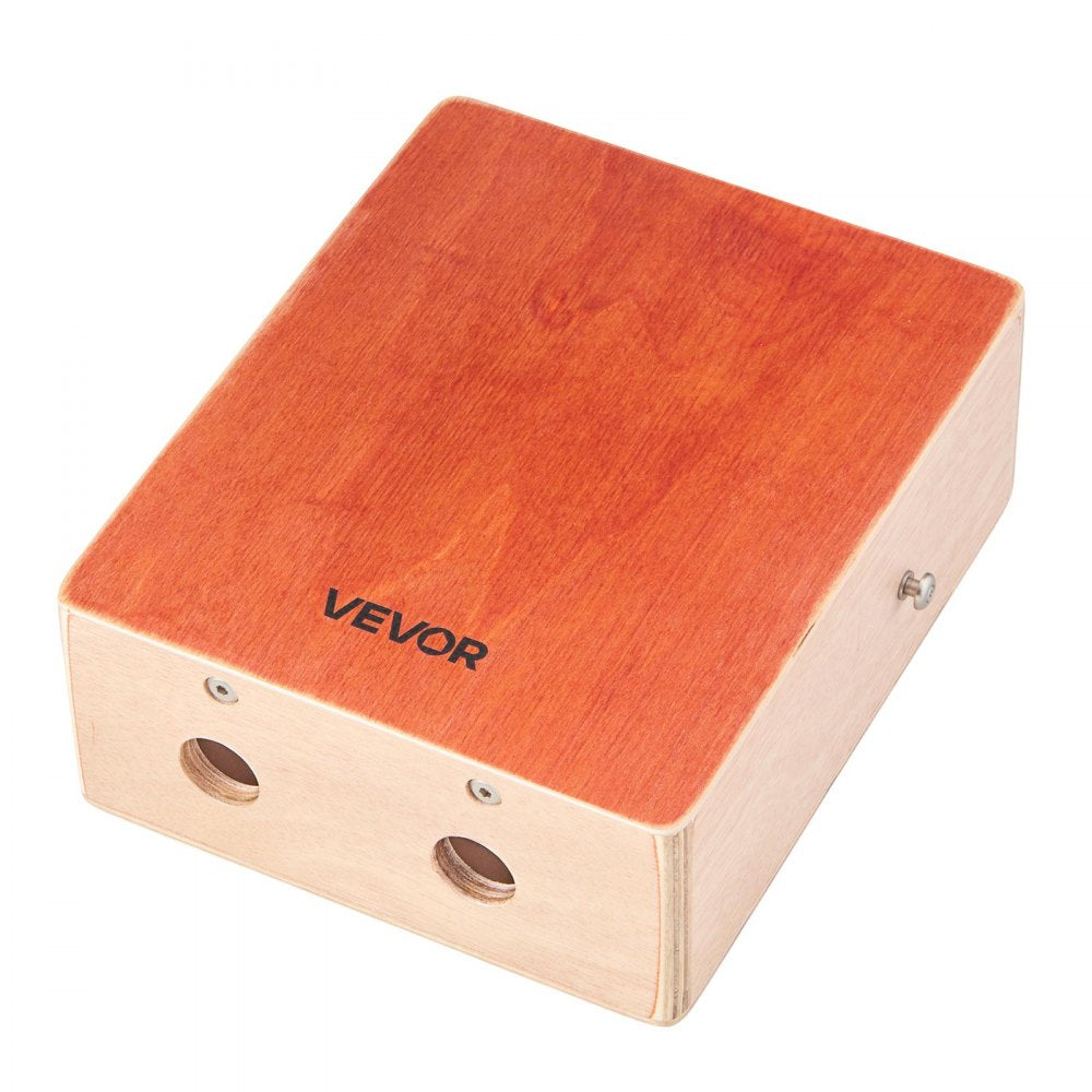 Cajon Box Drum Wood Percussion Instrument with Guitar Strings Travel Bag