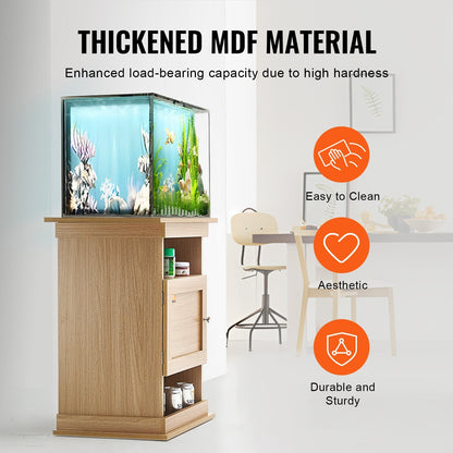 20 Gallon Aquarium & Reptile Tank Stand, MDF, 0.64 x 0.4 x 0.72m, 76kg Capacity