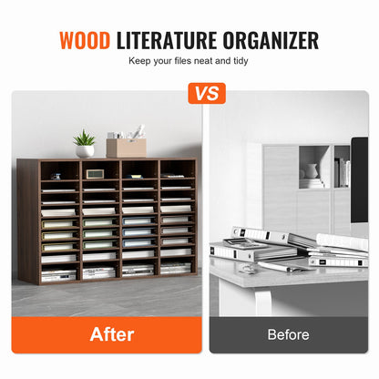 VEVOR Literature Organizers, 36 Compartments Office Mailbox with Adjustable Shelves,