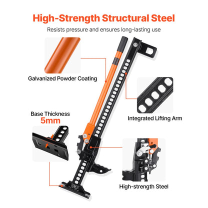 VEVOR 91.5cm Off Road Farm Jack Hoist 3.18 Ton High Lift Tractor Vehicle's Winch