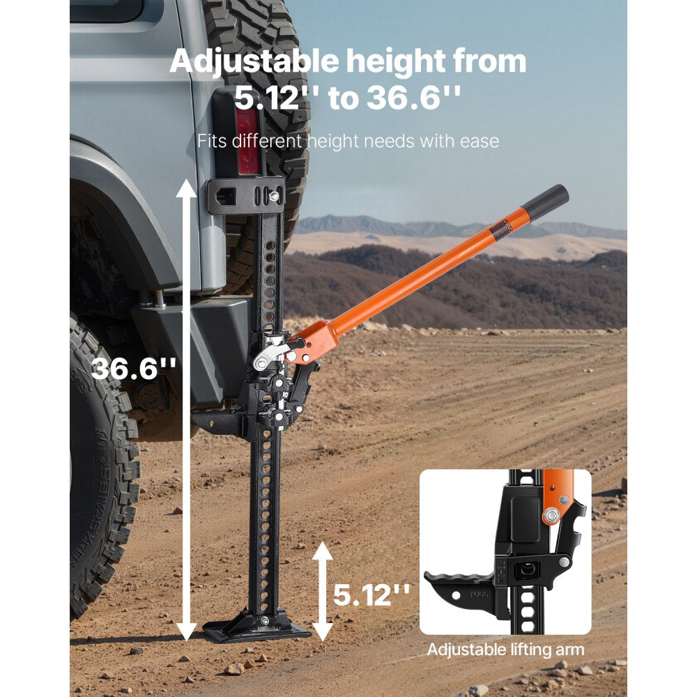 VEVOR 107.5cm Off Road Farm Jack Hoist 3.18 T High Lift Tractor Vehicle's Winch