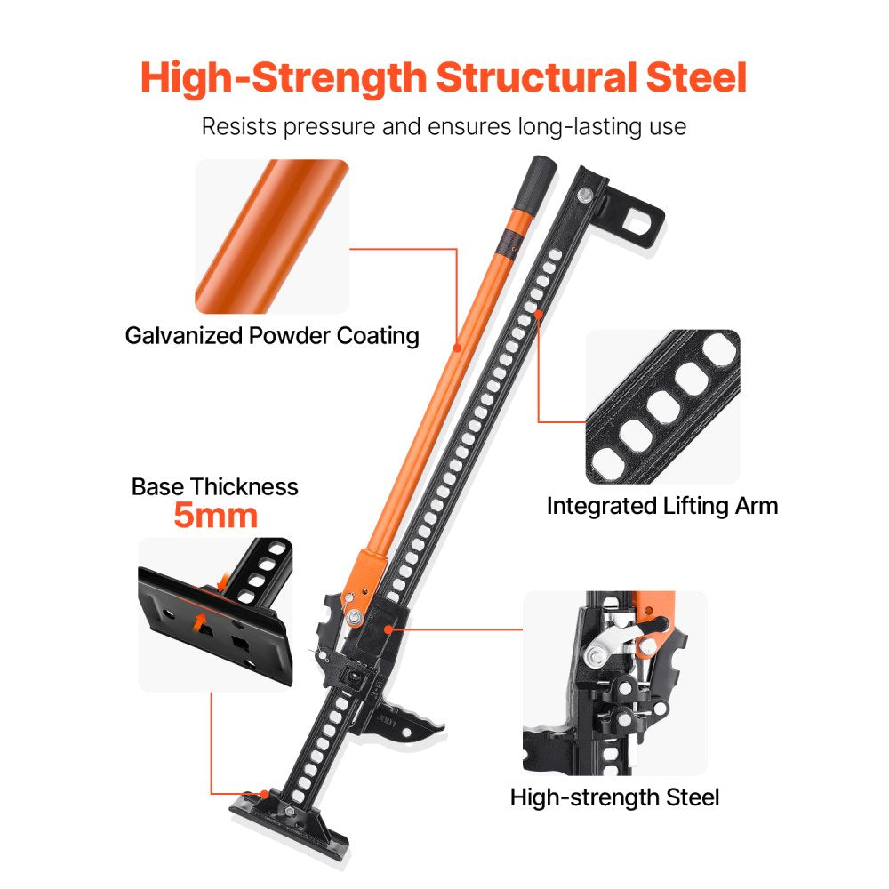 VEVOR 107.5cm Off Road Farm Jack Hoist 3.18 T High Lift Tractor Vehicle's Winch