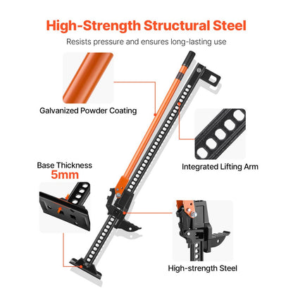 122cm Off Road Farm Jack Hoist 3.18 Ton High Lift Tractor Vehicle's Winch