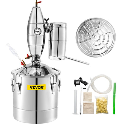 70L Whiskey Distillery Kit with Thermometer & Fermentation Tank, 10.5kg