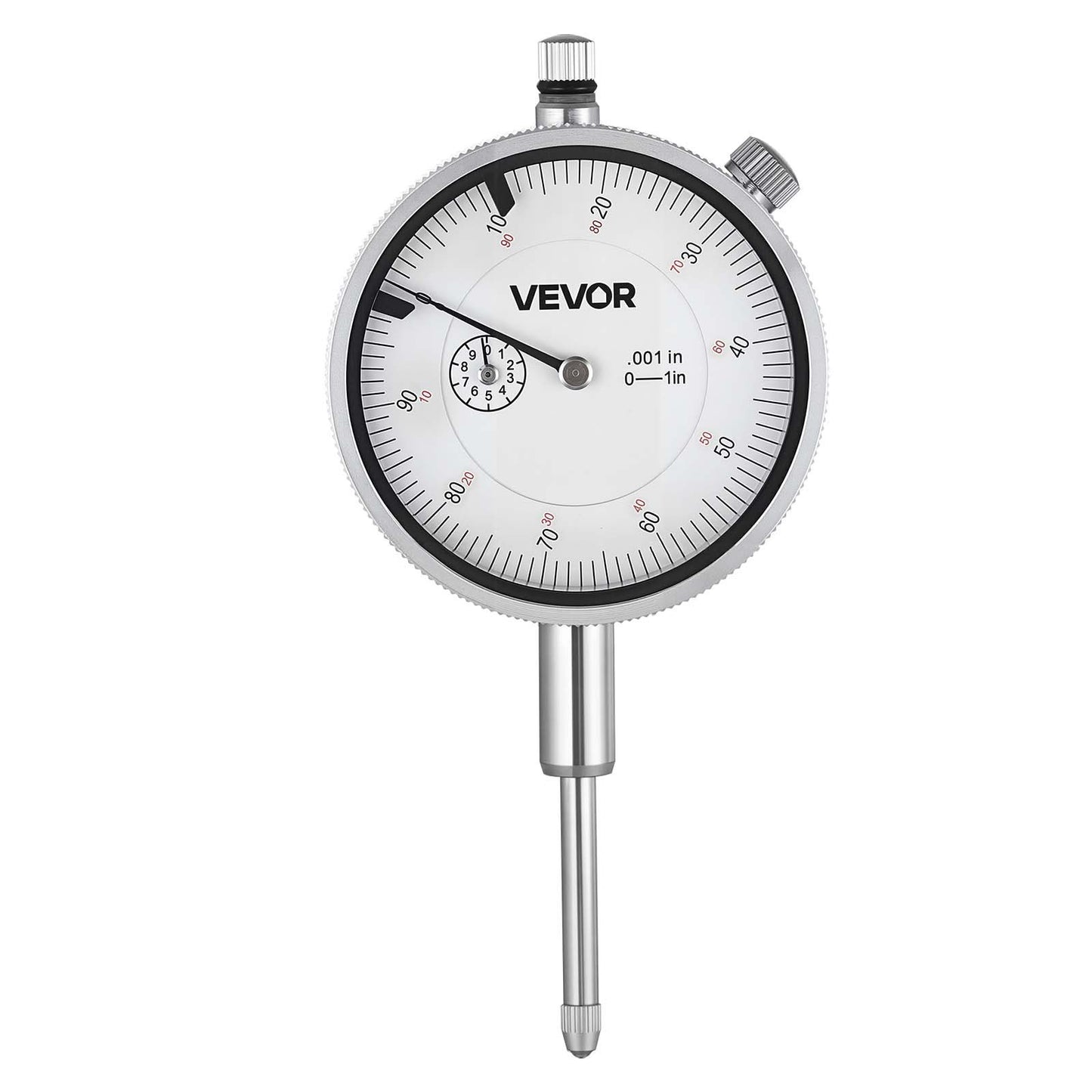 Dial Test Indicator with 360° Flexible Arm and 360° Locking Pliers, 0.03 mm Accuracy, 0-25.4mm Range, Professional for Machine Set-Up, Narrow Area Measurement, Storage Case