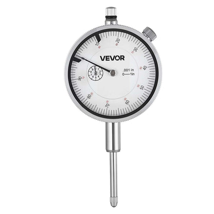 Dial Test Indicator with 360° Flexible Arm and 360° Locking Pliers, 0.03 mm Accuracy, 0-25.4mm Range, Professional for Machine Set-Up, Narrow Area Measurement, Storage Case