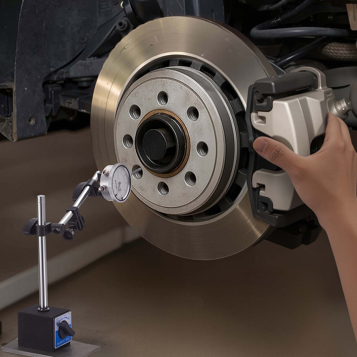 Dial Test Indicator, 0.03 mm Accuracy, 0-25.4mm Measuring Range, Easy to Read Large Dial, Professional for Internal Diameter Measurement, Runout Detection, Flatness Inspection
