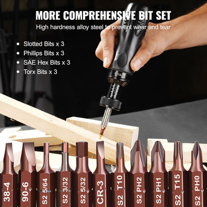 Adjustable Torque Screwdriver, 1/4" Drive with 1.13-7.91 N.m Range, 0.75 kg