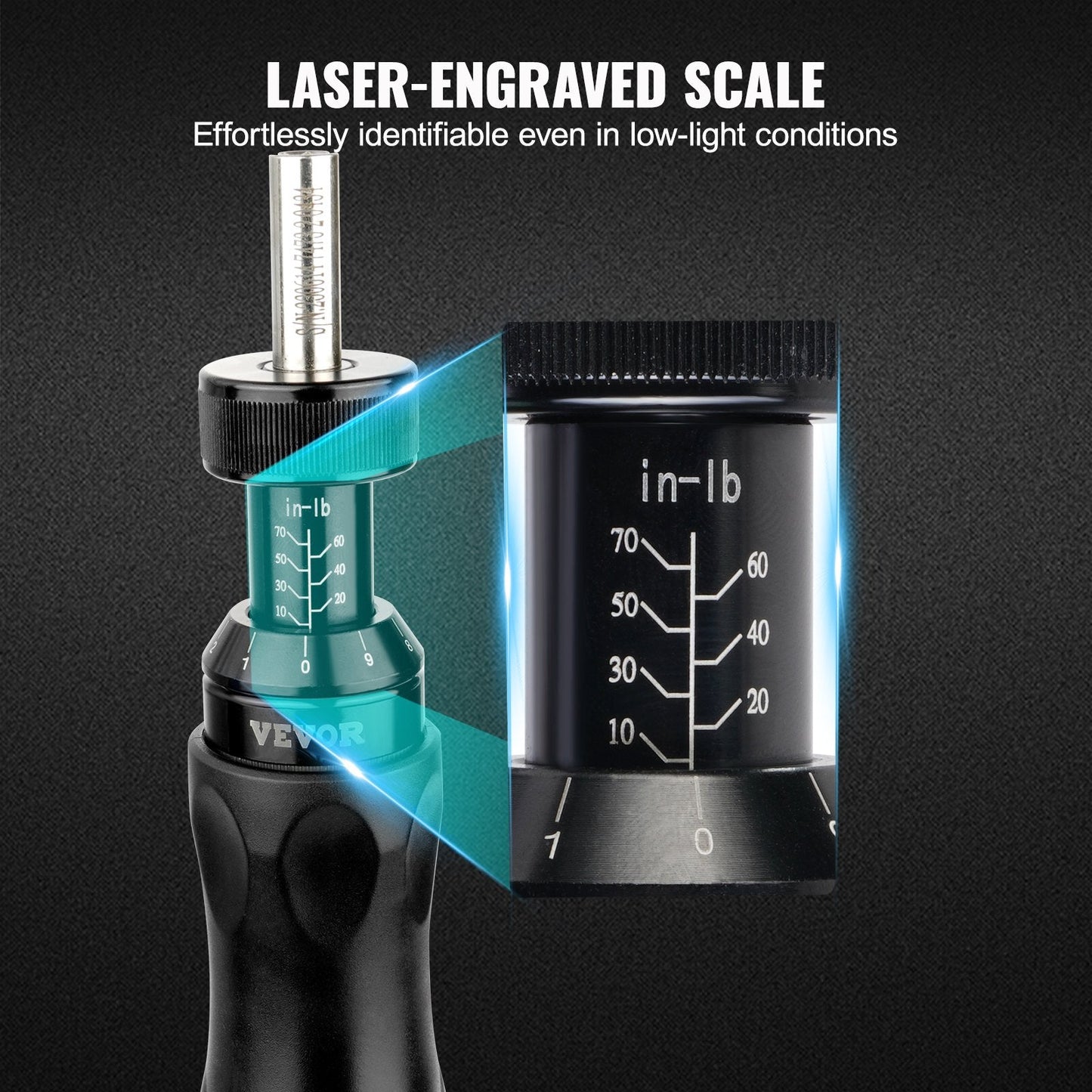 Adjustable Torque Screwdriver, 1/4" Drive with 1.13-7.91 N.m Range, 0.75 kg