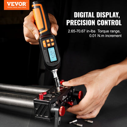 VEVOR Digital Torque Screwdriver, 1/4" Drive Screwdriver Torque Wrench, Electrician